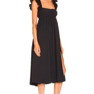 LPA Auburn Black Midi Dress XS